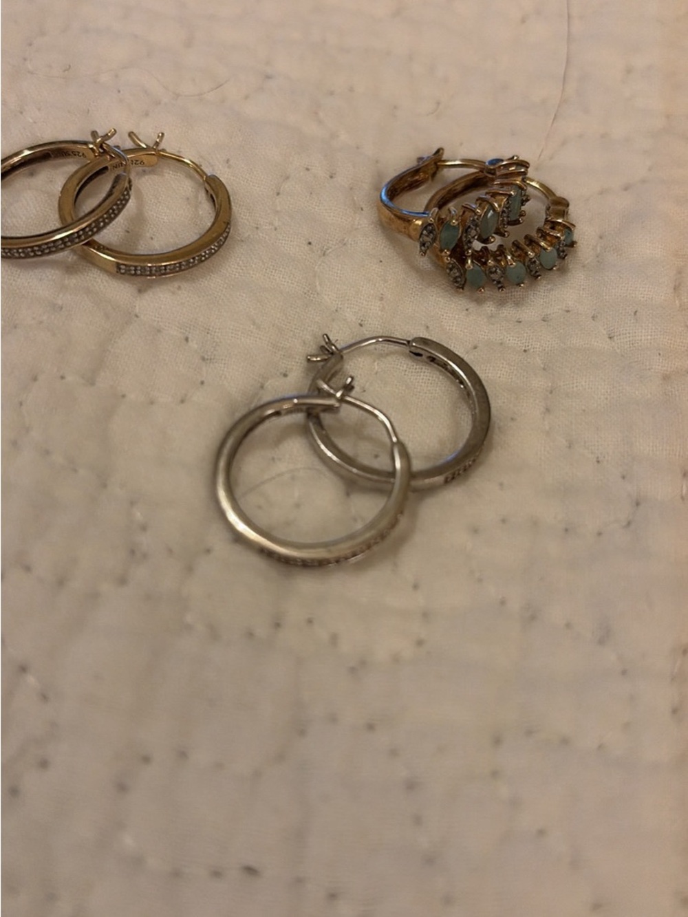 Gold and Silver Hoop Earrings Set - Elegant Women's Jewelry